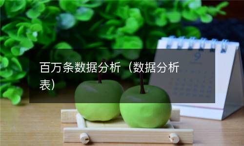 百万条数据分析表） 
