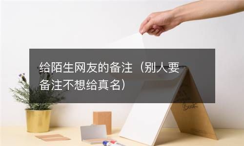 给陌生网友的备注（别人要备注不想给真名） 